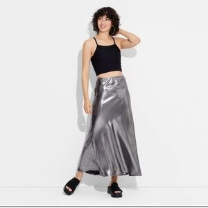Wild Fable Womens Metallic TrumpetMaxi Skirt